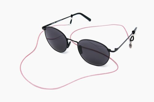 Pinkes Leder Brillenband PINK GLOSS soleash®, Handarbeit, Brillenkette in 1.5mm