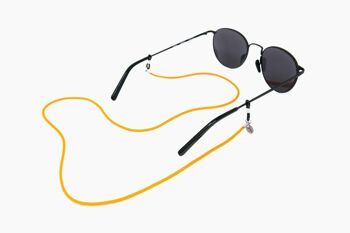 Sangle à lunettes jaune SOLAR soleash®, fait main, chaîne à lunettes fine en 2mm, une couleur 5