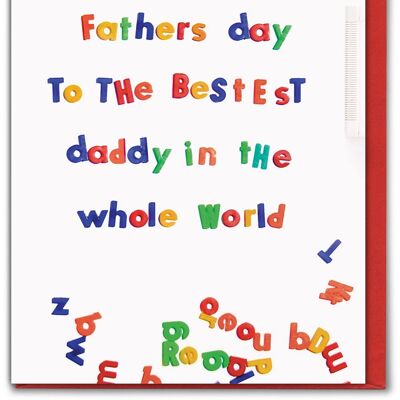 Fathers Day Bestest Daddy Funny Card