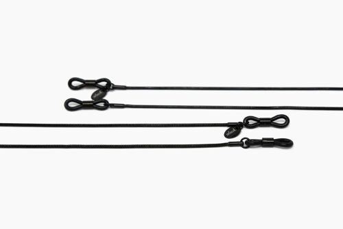 Schwarze dünne Brillenkette MAUI soleash®, Hochwertige Handarbeit, Schlangenkette, 75cm Länge, Unisex