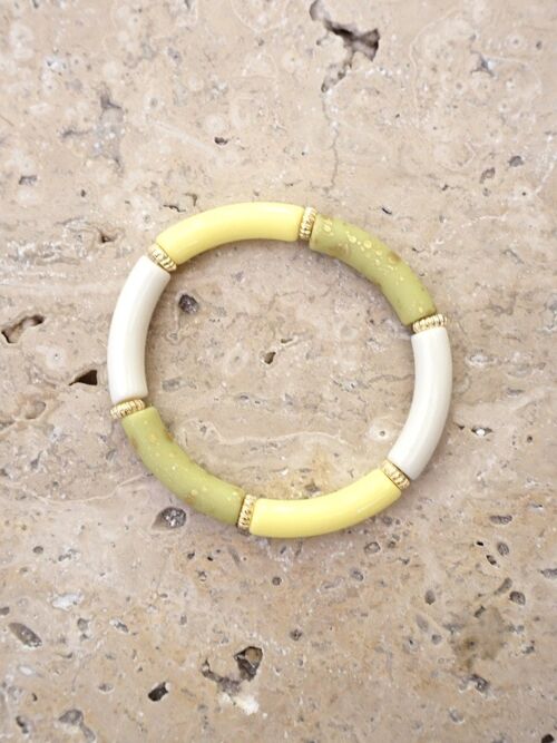 Bracelet perles tube FEDI - Citron Vert