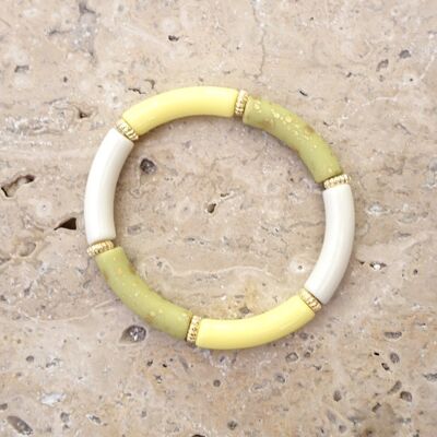 Bracelet perles tube FEDI - Citron Vert