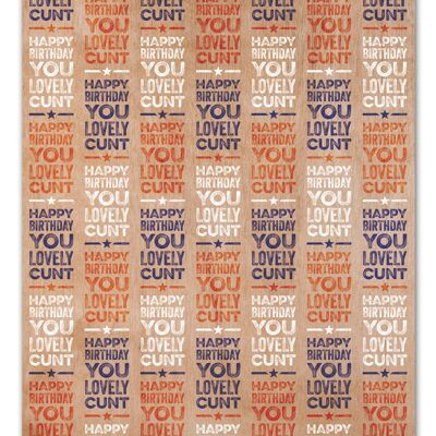 Lovely C*nt Rude Gift Wrap **Pack of 2 Sheets Folded**