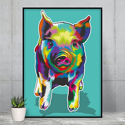 Impresión de arte de pared de cerdo