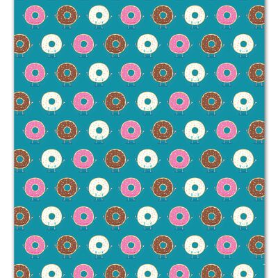 Donut Gift Wrap **Pack of 2 Sheets Folded**