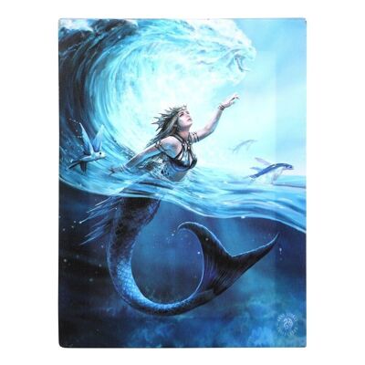 Targa in tela 19x25cm Elemento Acqua Strega di Anne Stokes