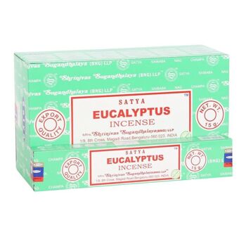 12 paquets de bâtons d'encens à l'eucalyptus par Satya 1