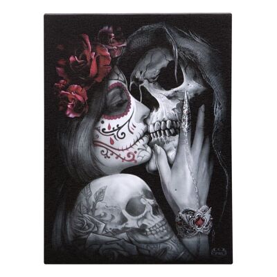 Placa de lienzo Dead Kiss de 19x25 cm de Spiral Direct