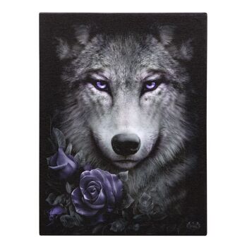 Plaque en Toile Wolf Roses 19x25cm par Spiral Direct 1