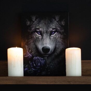Plaque en Toile Wolf Roses 19x25cm par Spiral Direct 4