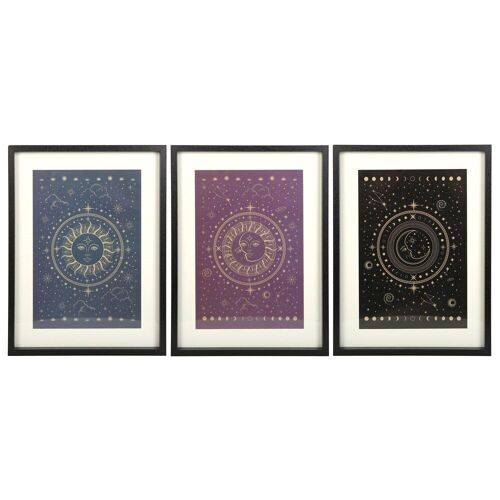 40cm Sun & Moon Framed Print