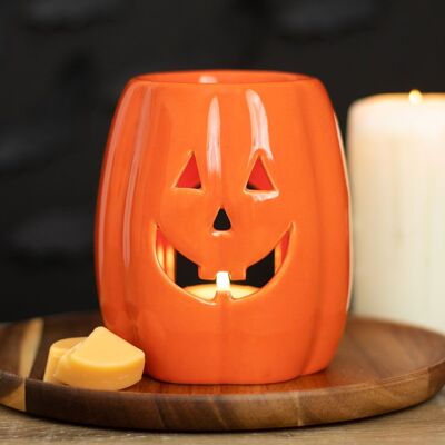 Quemador de aceite Jack-o'-Lantern y calentador de cera