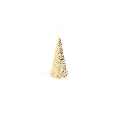 HV Goldene Weihnachtsbaumfigur M - 7x7x16 cm - Keramik