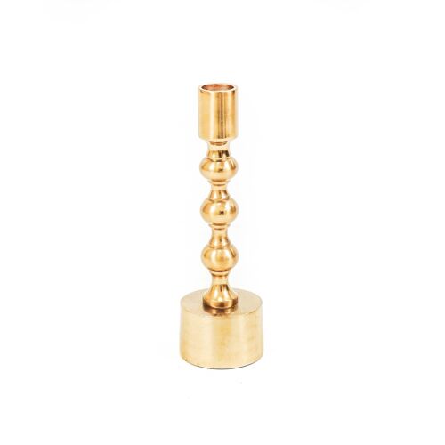 HV Bubbled Candleholder - Gold - 6x6x20cm