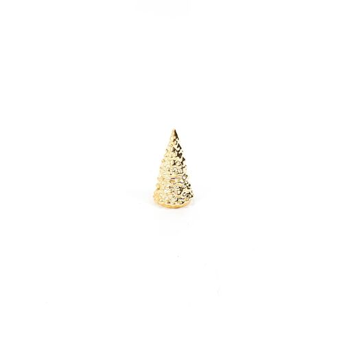 HV Golden Xmas Tree Figurine S - 5x5x11 cm - Ceramics