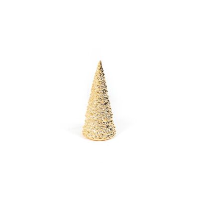 HV Goldene Weihnachtsbaumfigur XL – 10 x 10 x 24 cm – Keramik