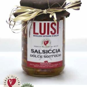 Pot de saucisses douces assaisonnées à l'huile d'olive extra vierge