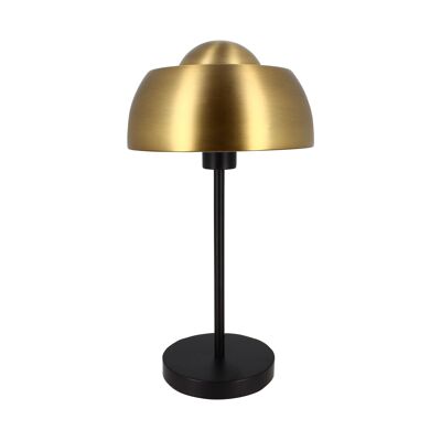LÁMPARA DE MESA EN METAL NEGRO Y DORADO HT45CM NOMAA