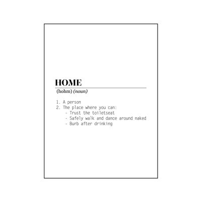 HV Home Wörterbuch-Poster – A3