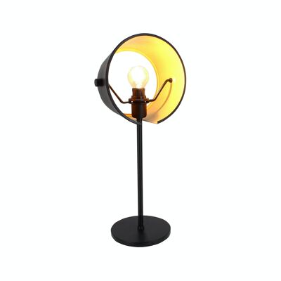 TABLE LAMP IN BLACK AND GOLD METAL HT 40CM TRENDY