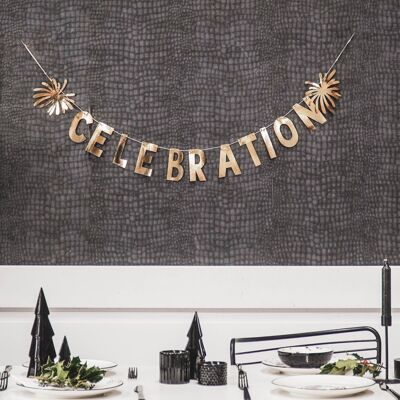 HV Celebration Garland - 160 cm - Gold