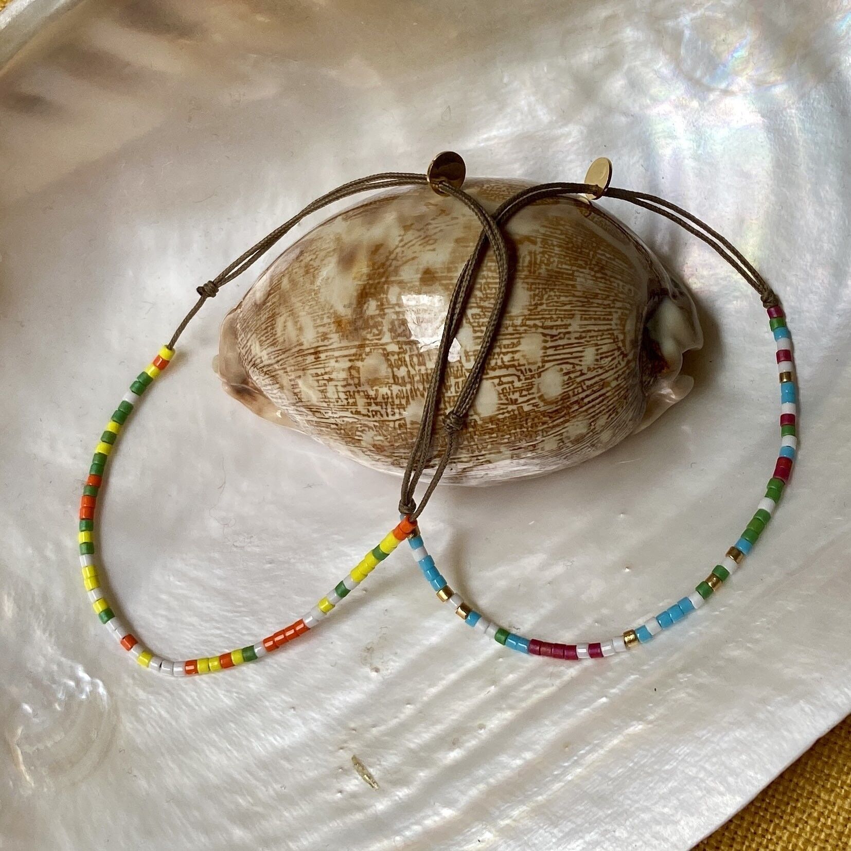 Bracelet de cheville Minos, perles de rocailles miyuki (BACH9)