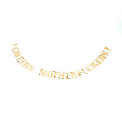 HV Cheers Motherfuckers Girlande – 200 cm – Gold