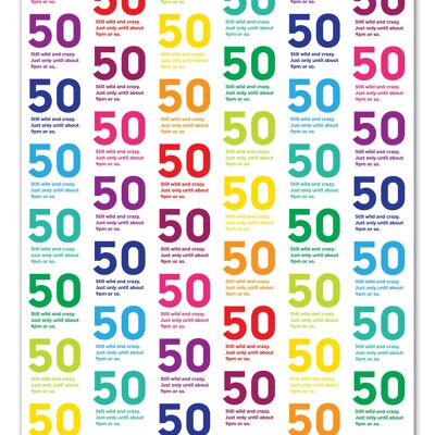 50 Quotish Gift Wrap - 50th Birthday **Pack of 2 Sheets Folded**