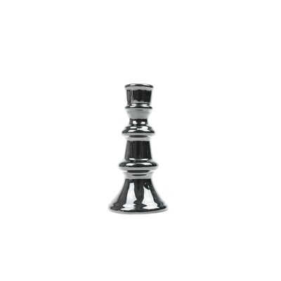 Bougeoir HV Chess M - 7x7x14 cm - Noir