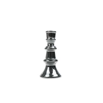 Bougeoir HV Chess M - 7x7x14 cm - Noir 1