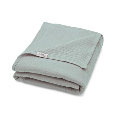 Muslin Summer Blanket "Josephin" • Aquamarine