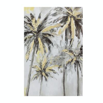 LITHOGRAPHY PRINTED PALM TREES UX GOLDEN TOUCH 60X90X2.8CM PALMA