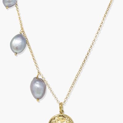 The Lion Gold-plated Pearl necklace