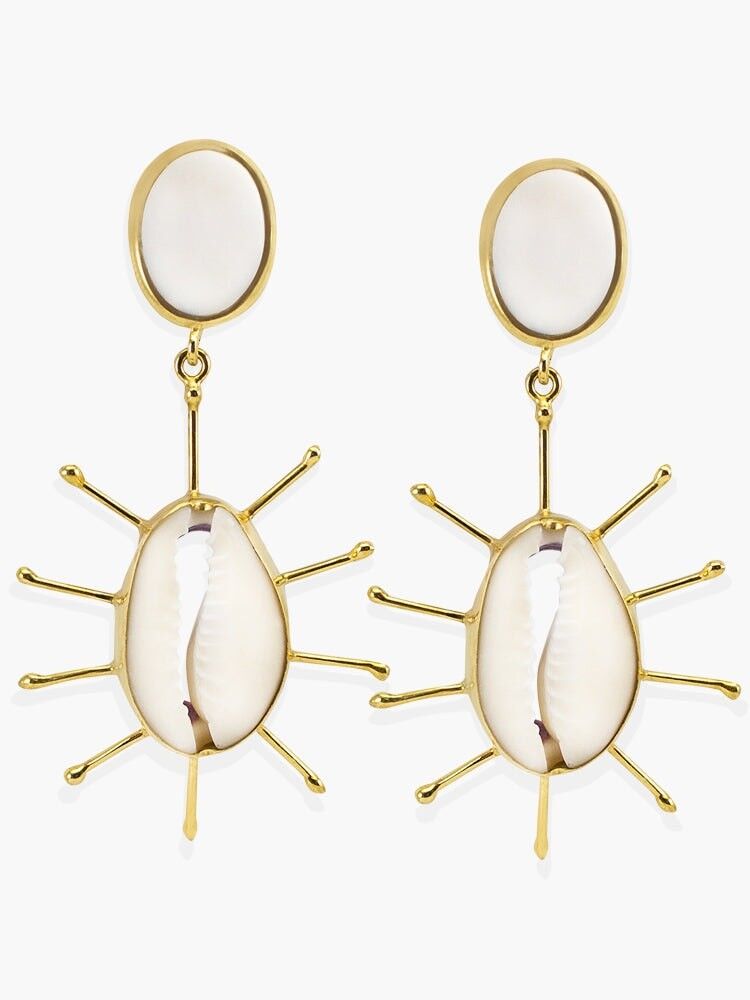 Dornige Muscheln Ohrringe