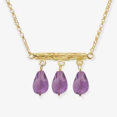 Tiziana-Halskette mit Amethyst aus Gold-Vermeil