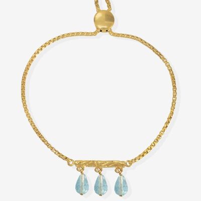 Tiziana-Armband mit blauem Topas aus Gold-Vermeil