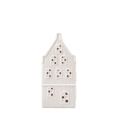 Lámpara LED HV Amsterdam Canal House - 8x8x18 cm - Blanco