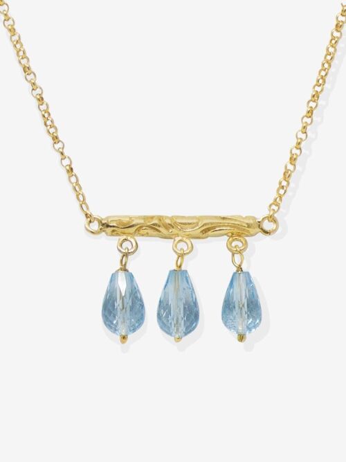 Tiziana Gold Vermeil Blue Topaz Necklace
