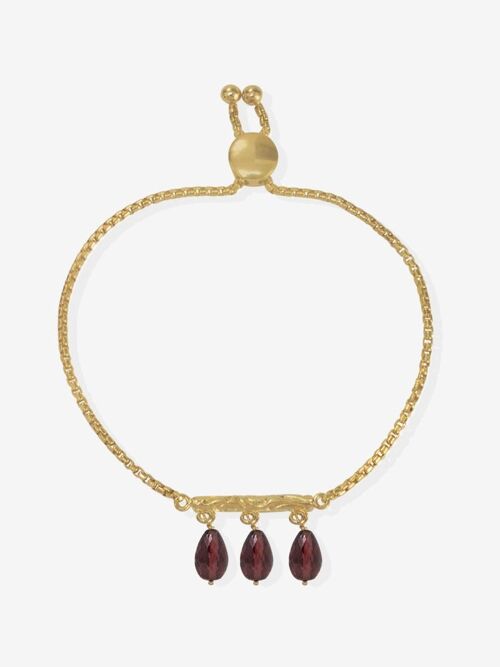 Tiziana Gold Vermeil Garnet Bracelet