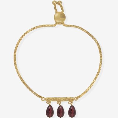 Tiziana Gold Vermeil Garnet Bracelet