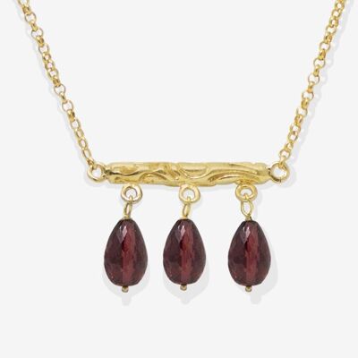 Tiziana Gold Vermeil Garnet Necklace