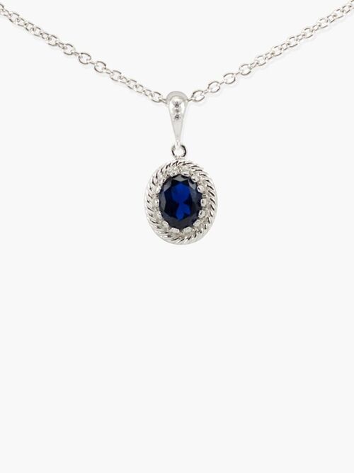 Luccichio Blue Agate Pendant Necklace