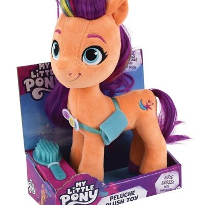 Peluche My Little Pony 21 cm + cepillo, en caja