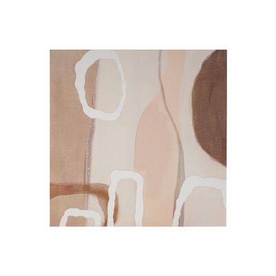 MELODY PINK BEIGE TONE LITHOGRAPHY ON CANVAS 63X63CM