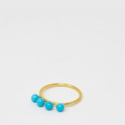 Bague Superposable Perles Turquoise