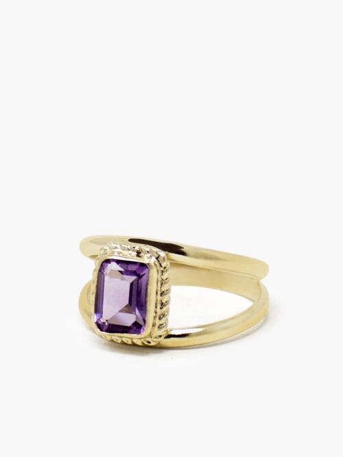Luccichio Gold Vermeil Amethyst Stacking Ring