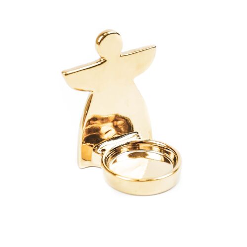 HV Angel Tealight Holder - 5,5x5,5x9cm - Golden