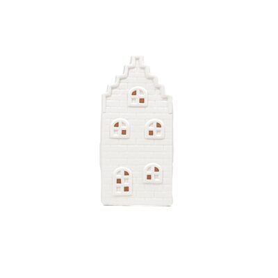 Lámpara LED HV Amsterdam Canal House - 8x6x16 cm - Blanco