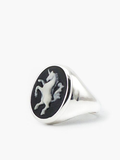 Unicorn Cameo Signet Ring