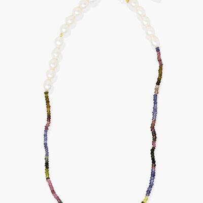 Venezia Multicolor Tourmaline & Pearl Necklace